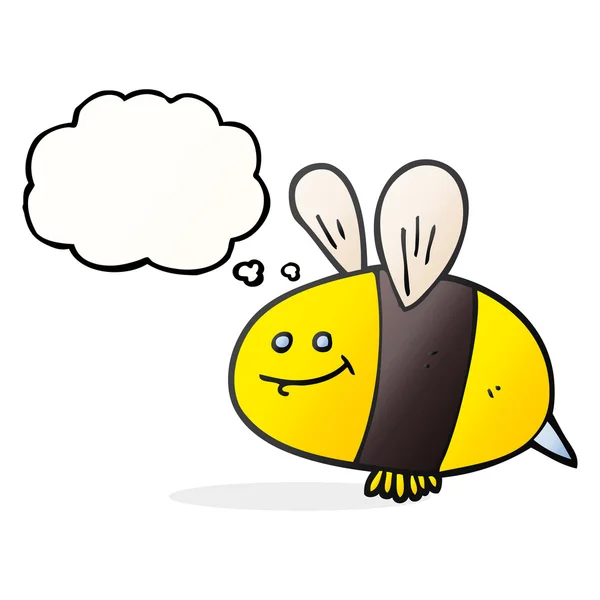 Trodde bubble cartoon bee — Stock vektor