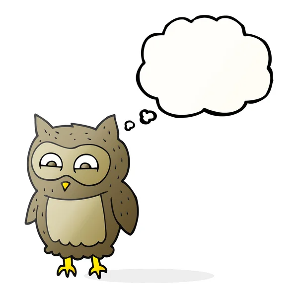 Thought bubble cartoon owl — Stock Vector