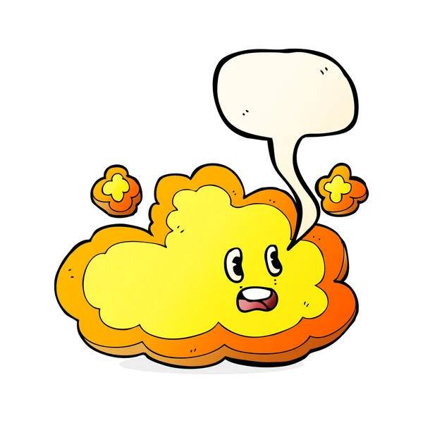 Nuvem dos desenhos animados com bolha de fala — Vetor de Stock