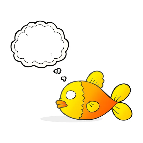 Gedankenblase Cartoon-Fisch — Stockvektor