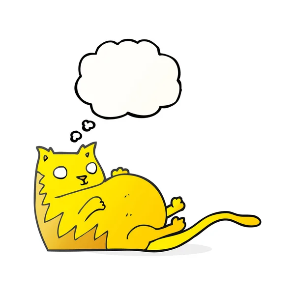 Gedachte zeepbel cartoon FatCat — Stockvector