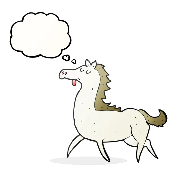 Thought bubble cartoon horse — Stock Vector