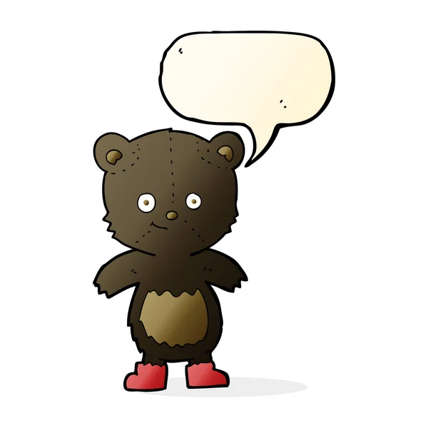 卡通熊熊香肠的讲话泡泡 — 图库矢量图片