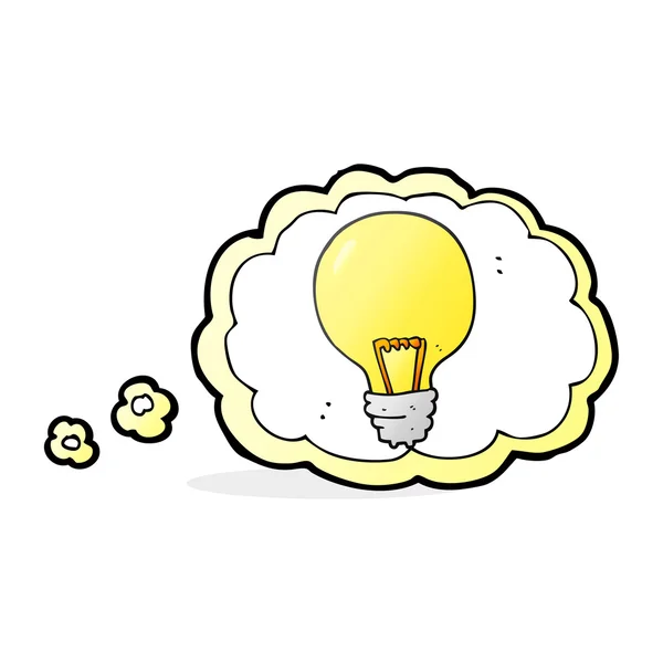 Trodde bubble cartoon lampa — Stock vektor