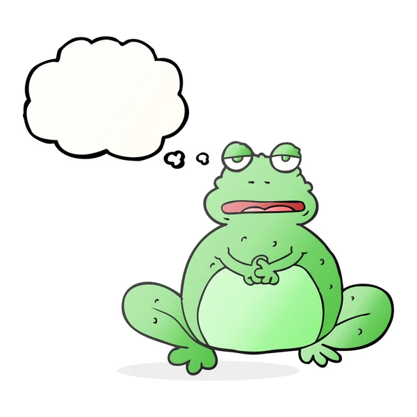 Myśl bańki kreskówka żaba — Wektor stockowy