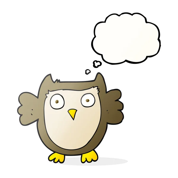 Thought bubble cartoon owl — Stock Vector