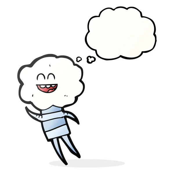 Pensamento bolha cartoon bonito nuvem cabeça criatura —  Vetores de Stock