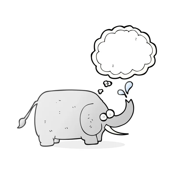 Gedankenblase Cartoon Elefant — Stockvektor