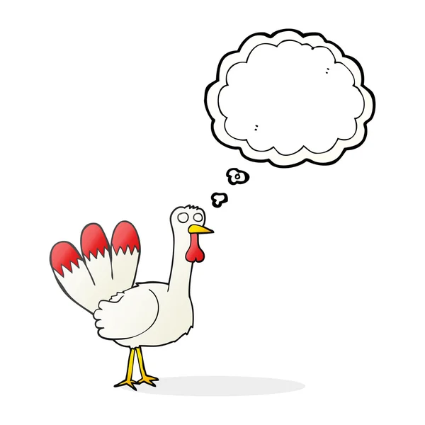 Thought bubble cartoon turkey — Stock Vector