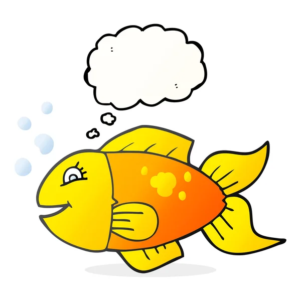 Σκέψη φούσκα γελοιογραφία ψάρια — Διανυσματικό Αρχείο
