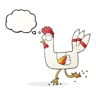 kabarcık karikatür tavuk çalışan sanıyordum