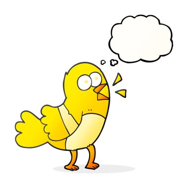 düşünce kabarcık karikatür kuş