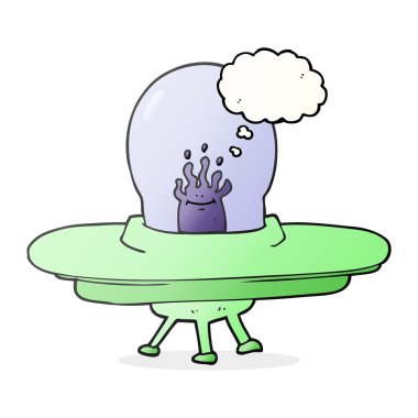 düşünce kabarcık karikatür uçan daire