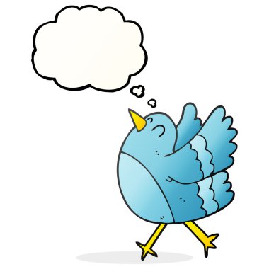 kabarcık karikatür mutlu kuş sanıyordum