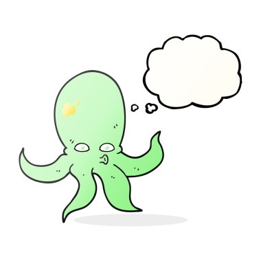düşünce kabarcık karikatür ahtapot