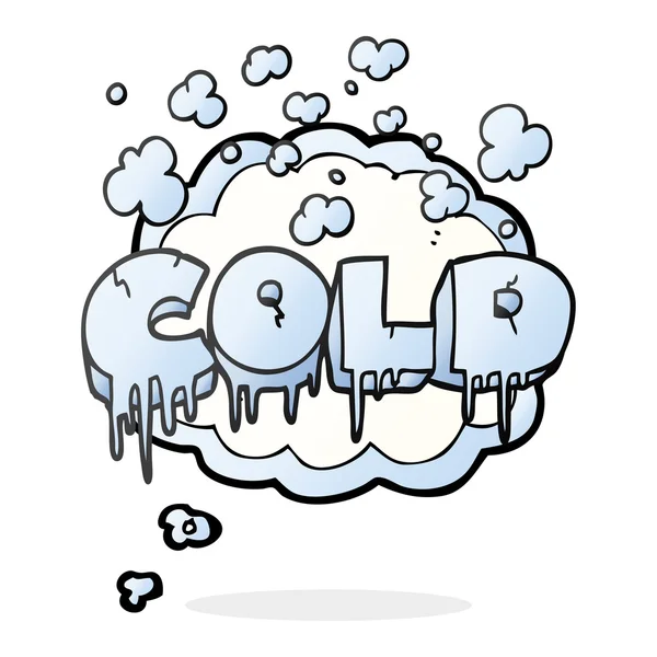 Pensée bulle dessin animé froid texte symbole — Image vectorielle