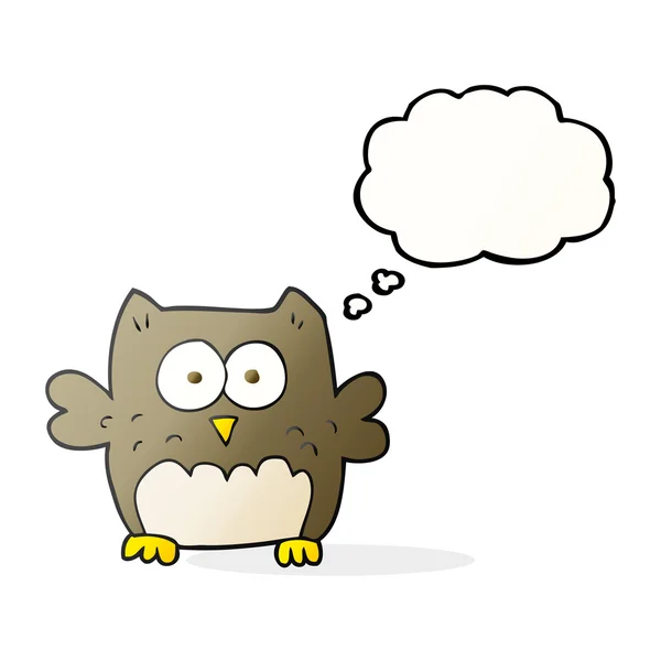 Thought bubble cartoon owl — Stock Vector