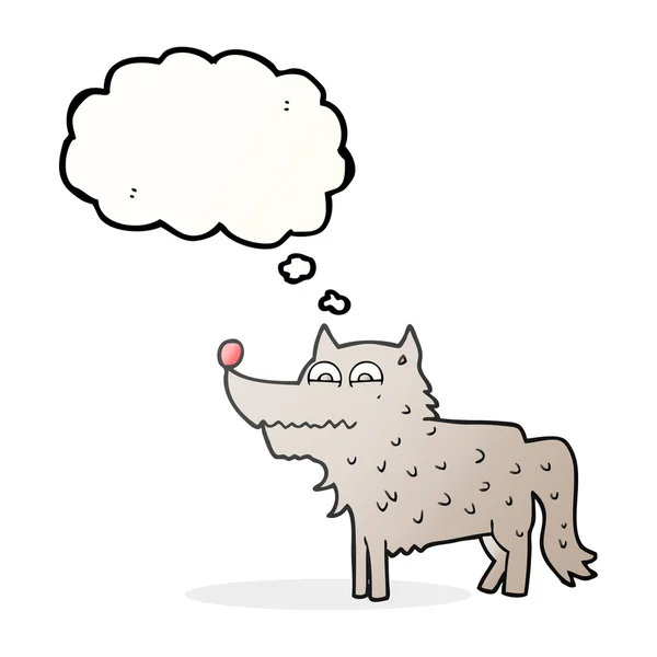Gedachte zeepbel cartoon hond — Stockvector