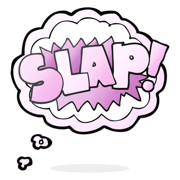 Thought bubble cartoon slap symbol — Stock Vector