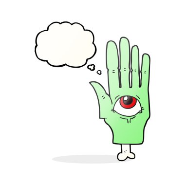 kabarcık karikatür ürkütücü göz el sanıyordum