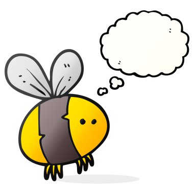 düşünce kabarcık karikatür arı