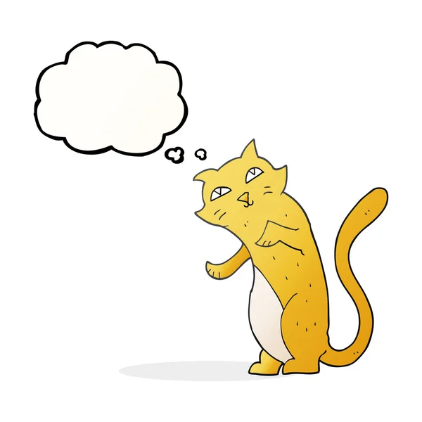 Thought bubble cartoon cat — Stock Vector