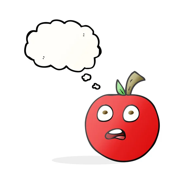 Myśl bańki kreskówka pomidor — Wektor stockowy