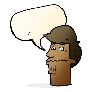 çizgi filmdeki sinirli adam konuşma baloncuğu ile