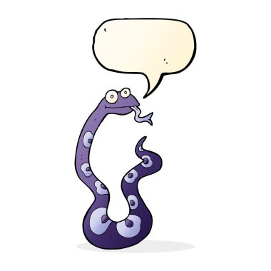 Konuşma balonlu çizgi film yılanı