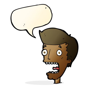 Çizgi film konuşma balonuyla adamı dehşete düşürdü.