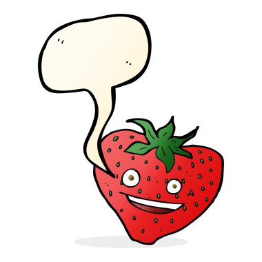 çizgi film çilek ile konuşma balonu