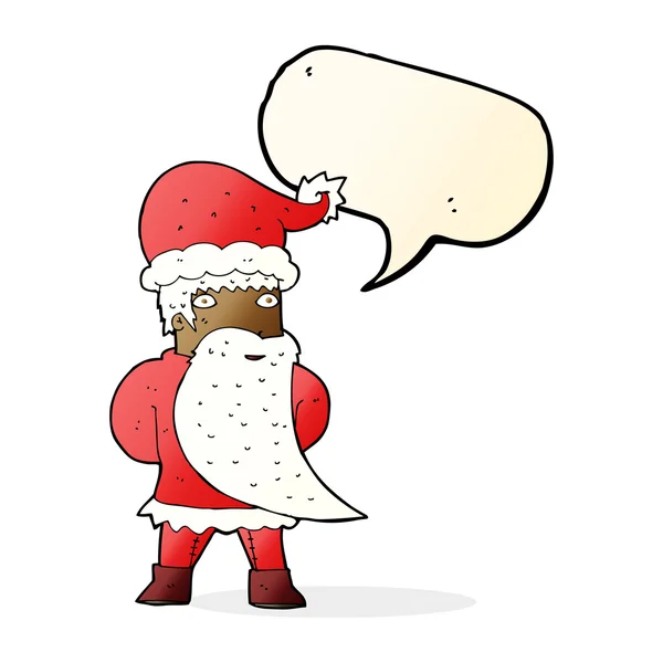 Cartoon santa claus with speech bubble — Stock Vector