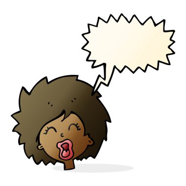 çizgi film kadın çığlığı ile konuşma balonu