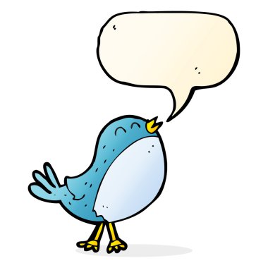 çizgi film şarkı kuş ile konuşma balonu