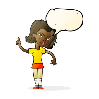 konuşma balonu fikirle kadınla çizgi film