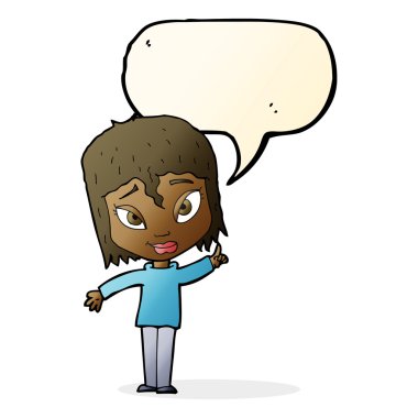 konuşma balonu fikirle kadınla çizgi film