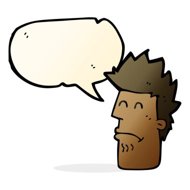 Çizgi filmci kendini konuşma balonundan rahatsız hissediyor.