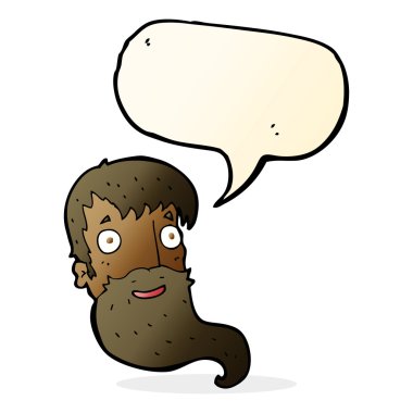 çizgi film sakallı adam konuşma baloncuğu ile