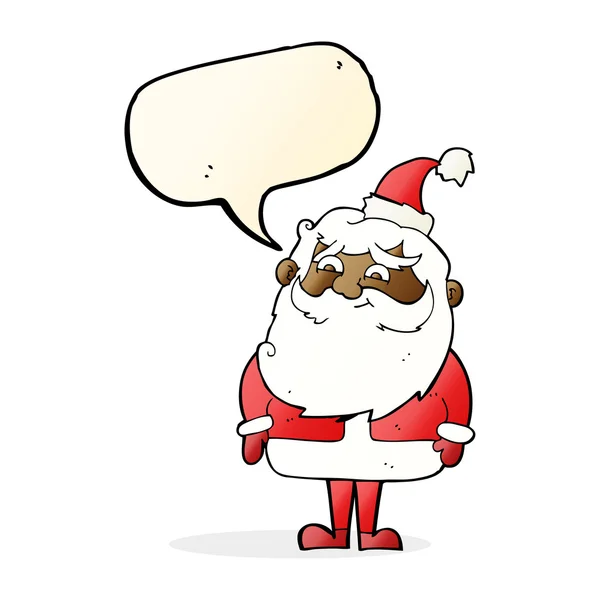 Dibujos animados Santa Claus con burbuja de habla — Vector de stock