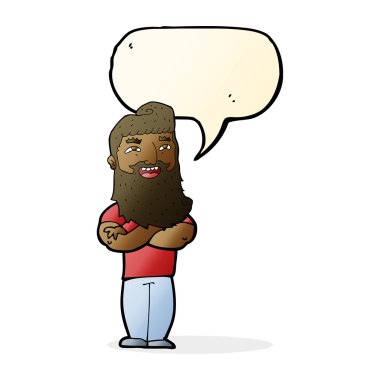 çizgi film gururlu adam konuşma balonu ile