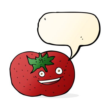 çizgi film domates ile konuşma balonu