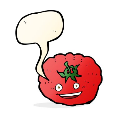 çizgi film domates ile konuşma balonu