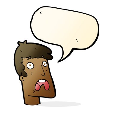 karikatür adamı konuşma balonuyla şok etti