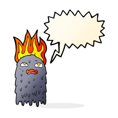 yanan çizgi film ghost ile konuşma balonu