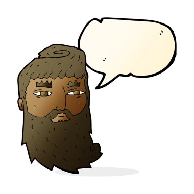 çizgi film sakallı adam konuşma baloncuğu ile