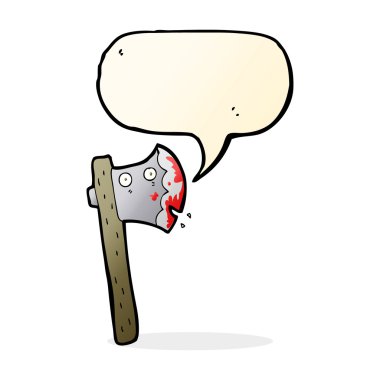 konuşma balonu baltayla kanlı çizgi film