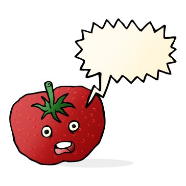 çizgi film domates ile konuşma balonu