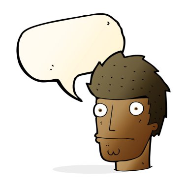 çizgi filmdeki sinirli adam konuşma baloncuğu ile