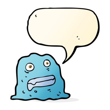 Konuşma baloncuklu çizgi film yaratığı