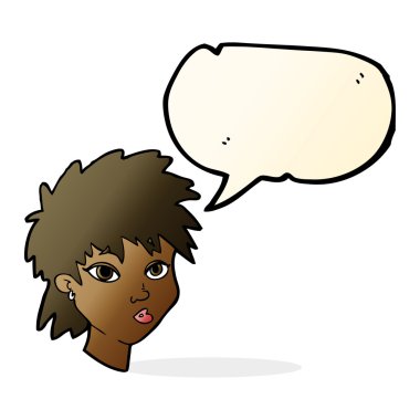 Çizgi film meraklısı kız konuşma balonuyla